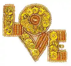 Набор для творчества и рукоделия, изготовление украшения-патча "Love", kлеvер