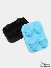 Форма силиконовая, 3D, для льда и шоколада, "Череп", 4 ячейки