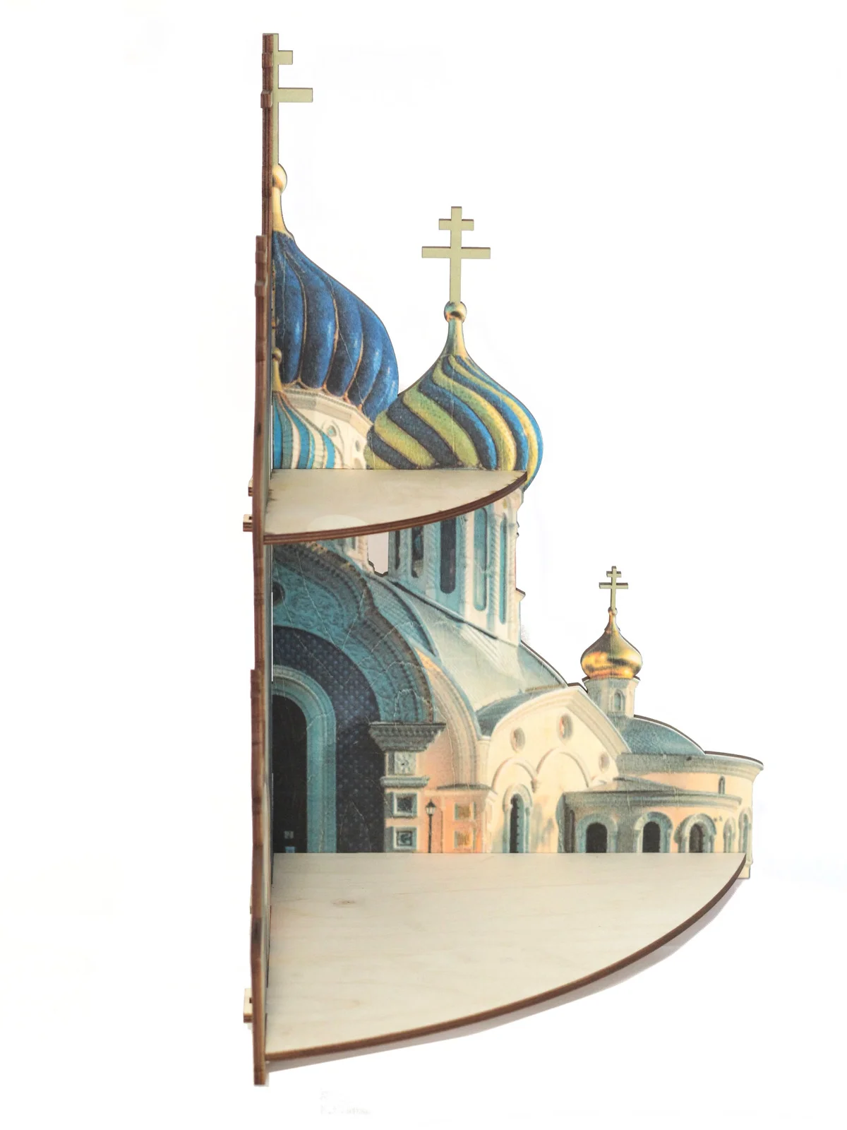 Угловая полка для икон, Иконостас настольный, настенный, BOGATAstudio, подарок родителям