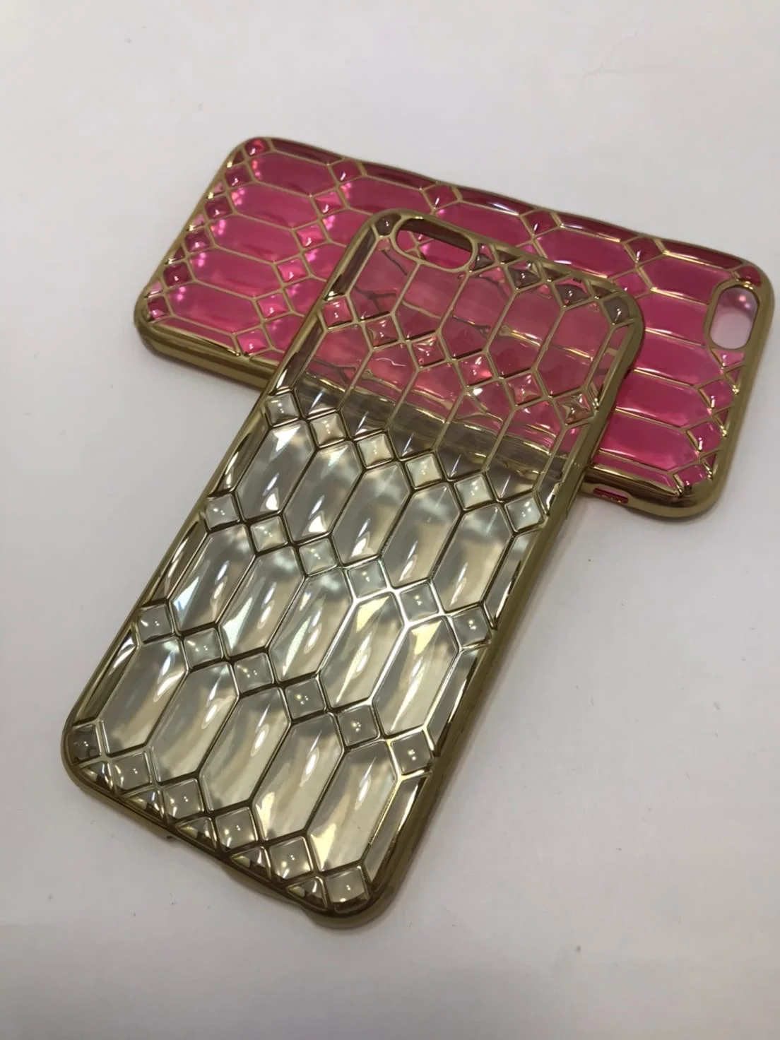 Прозрачный защитный силиконовый чехол для iPhone 6, со стразами