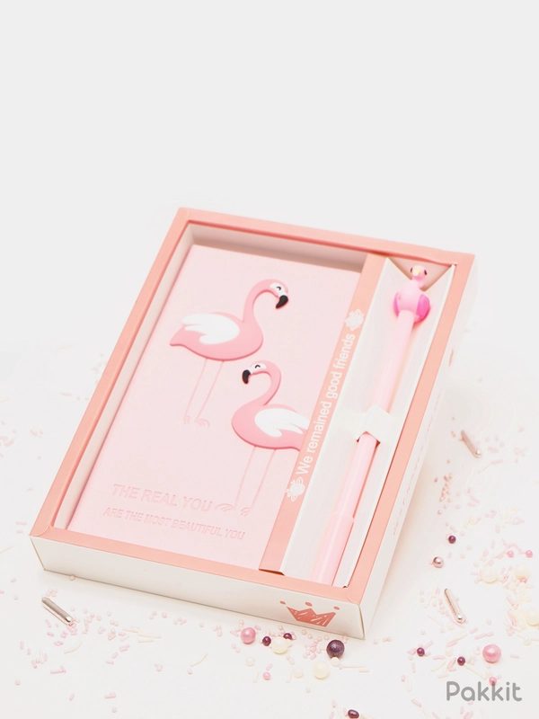 Набор для заметок: ежедневник "Flamingo" и ручка