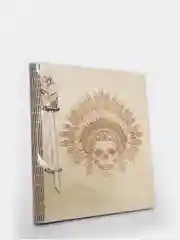 Блокнот в деревянной обложке "Череп"