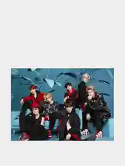 Фуксия конверт подарочный для денег с фото открыткой k-pop "BTS"
