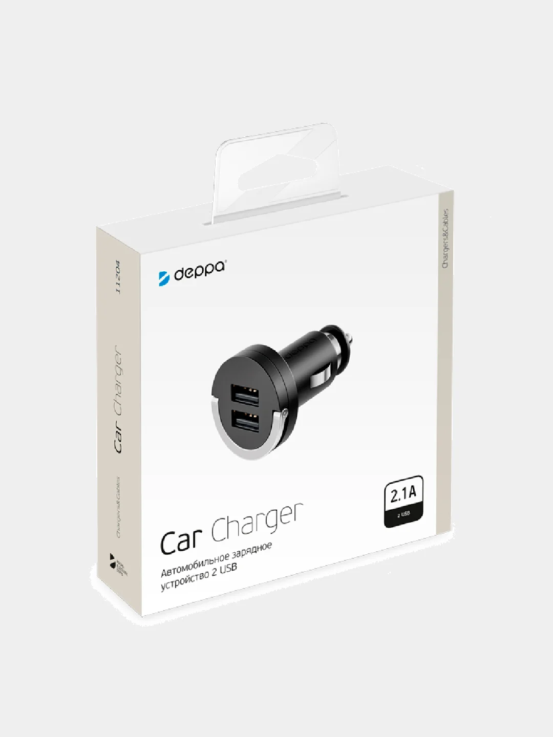 Автомобильное зарядное устройство, 2 USB, 2.1 А