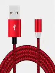 Красный магнитный кабель: micro-usb/ lighting/ type-c