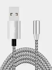 Серебряный магнитный кабель: micro-usb/ lighting/ type-c