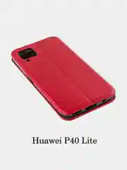 Красный чехол-книжка для Huawei P40 Lite, 3 расцветки