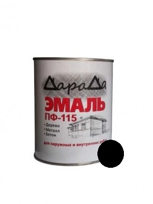 Эмаль ПФ-115"Дарада" черная,0.8кг.