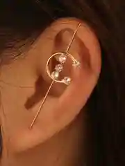 Серебряный серьги-иглы