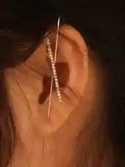 Серебряный серьги-иглы