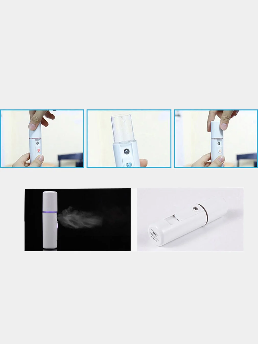 Ручной увлажнитель для лица, портативное зеркало с USB-зарядкой, устройство для нано-спрея