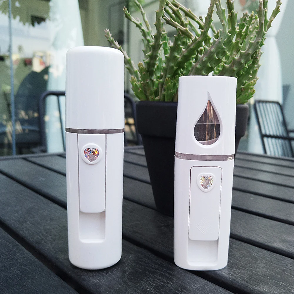 Ручной увлажнитель для лица, портативное зеркало с USB-зарядкой, устройство для нано-спрея