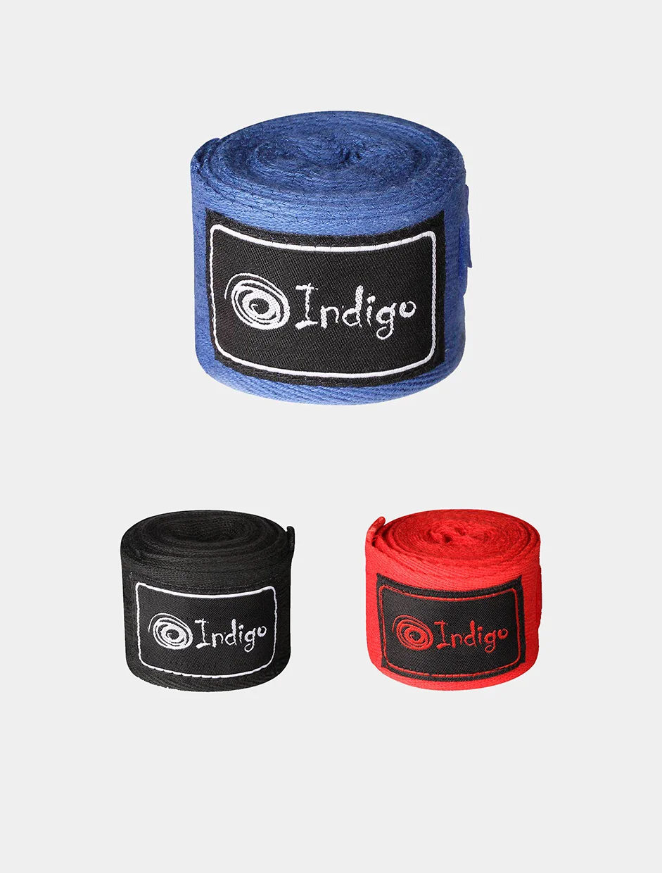 Черный бинт боксёрский Indigo, 2 шт