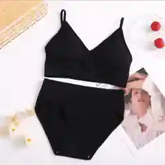 Черный белье бесшовное