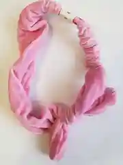 Розовый повязка на голову бархатная