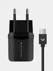 Сетевое зарядное устройство 1USB 1A Prime Line, кабель Type-C, 1.2 м, черный