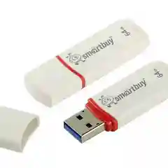 Белый флешка SmartBuy Crown 32GB / 64GB USB flash drive 2.0