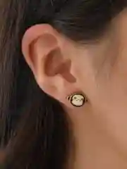 Желтый ассиметричные серьги
