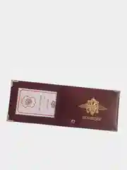 Багровый обложка на удостоверение "Полиция", с окошком