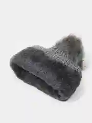 Белый шапка с помпоном, женская