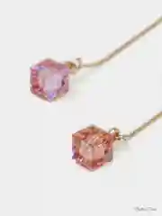 Розовый серьги с кристаллами Swarovski