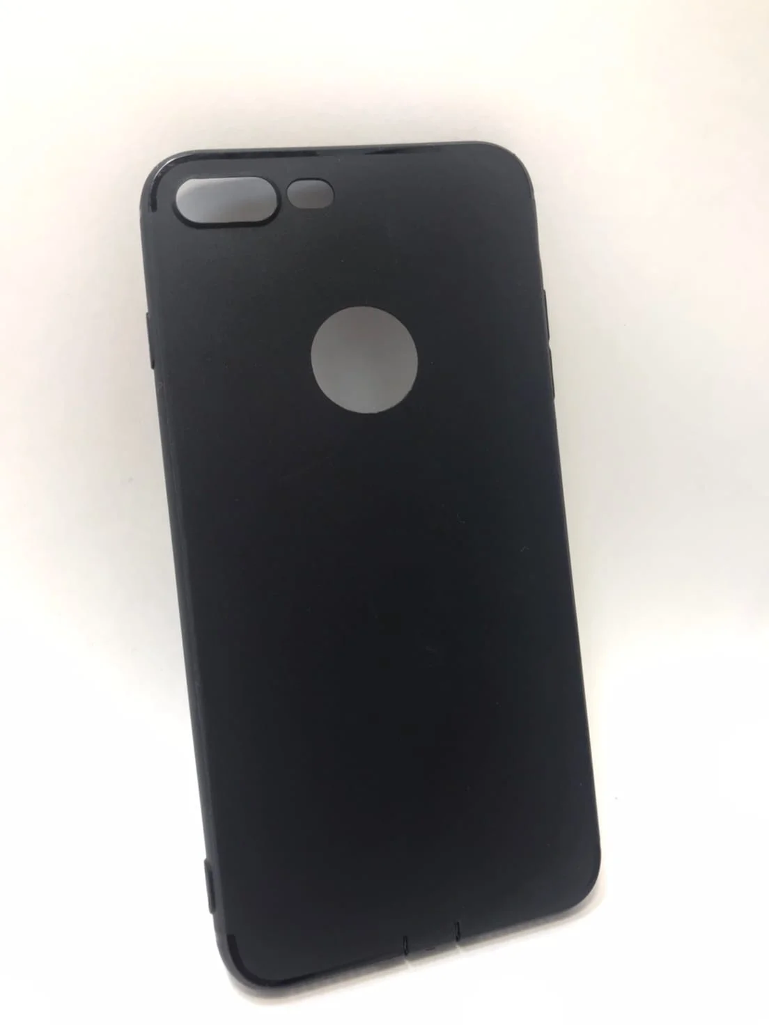 Угольный чехол силиконовый, защитный, черный, для iPhone 7+/8+