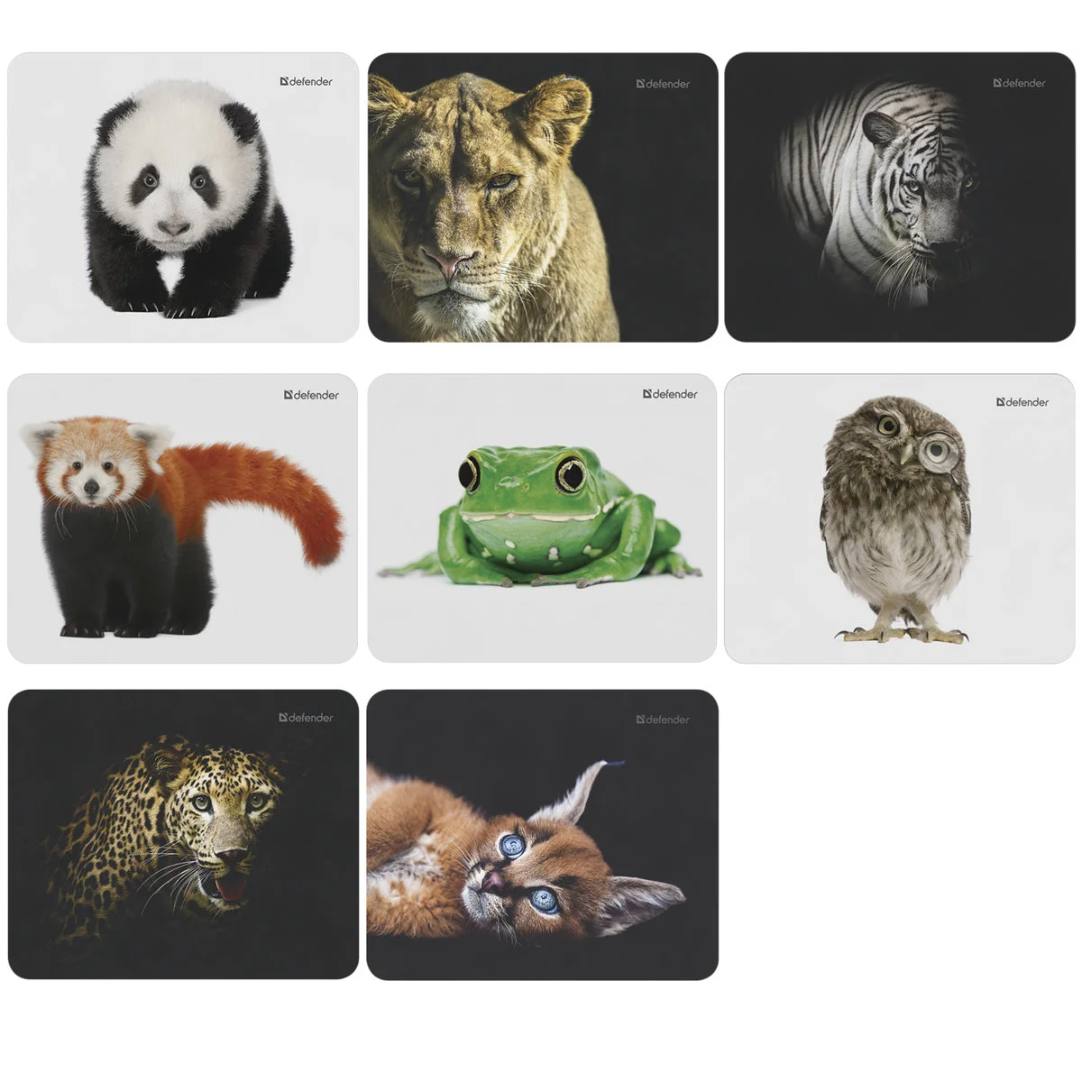 Коврик для мыши Defender "Wild Animals", 220*180*2 мм, 8 видов