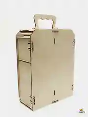 Коробка подарочная "Кемпинг" деревянная с ручкой, 290 х 215 х 100 мм