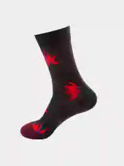 Черный носки с принтом