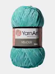 Бирюзовый пряжа YarnArt Velour, 100% микрополиэстер, 100 г/170 м