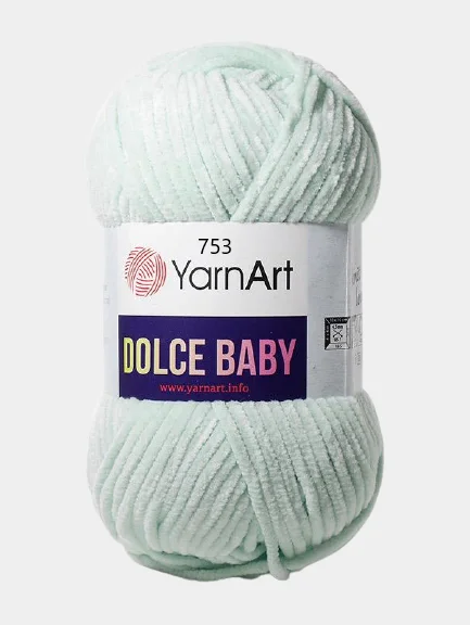 Мятный пряжа YarnArt Dolce Baby, 50 г / 85 м, 100% полиэстер