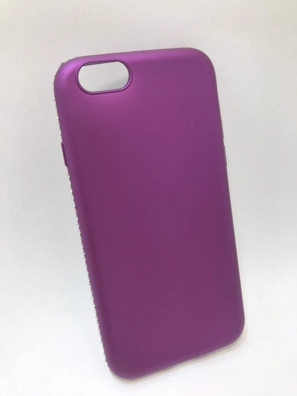 Матовый силиконовый чехол для iPhone 6/6s, со стразами
