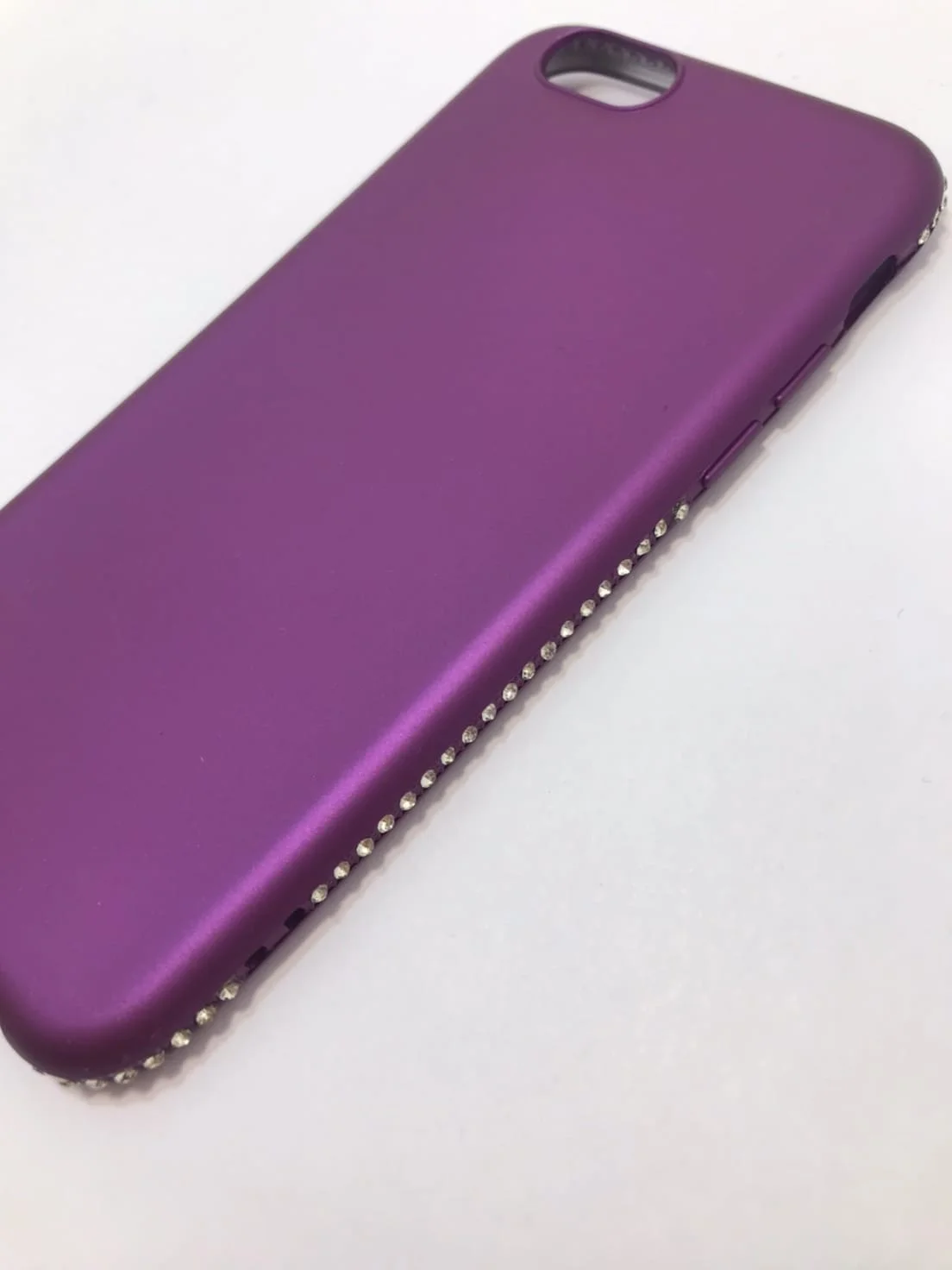 Матовый силиконовый чехол для iPhone 6/6s, со стразами