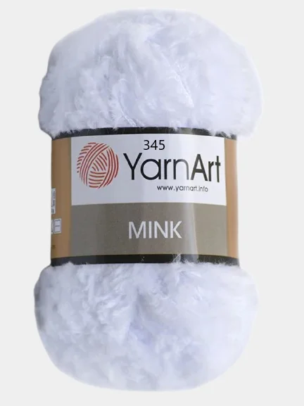 Белый пряжа YarnArt Mink, полиамид, 50 г, 75 м