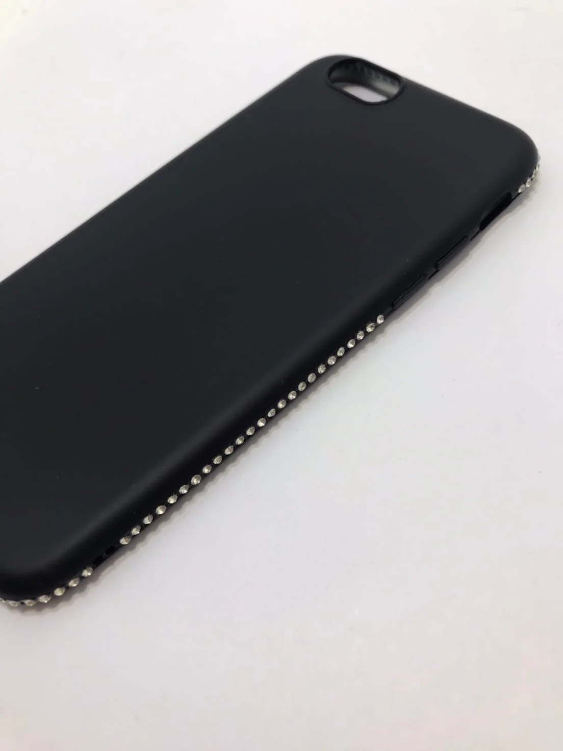 Матовый силиконовый чехол для iPhone 6/6s, со стразами
