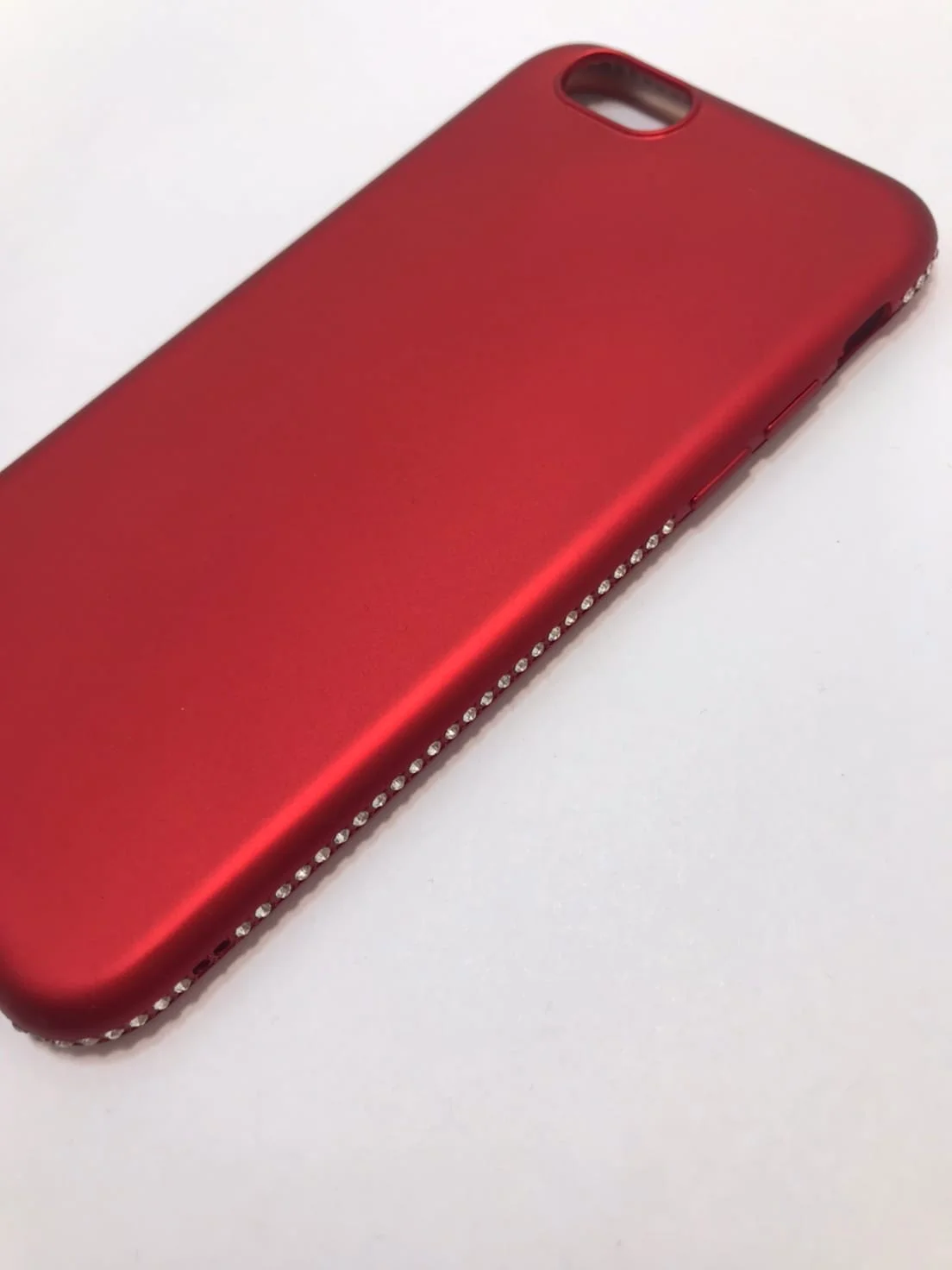Матовый силиконовый чехол для iPhone 6/6s, со стразами