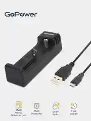 Зарядное устройство аккумуляторов GoPower LiCharger 2 (1 слот) ток ЗУ 1000 мА
