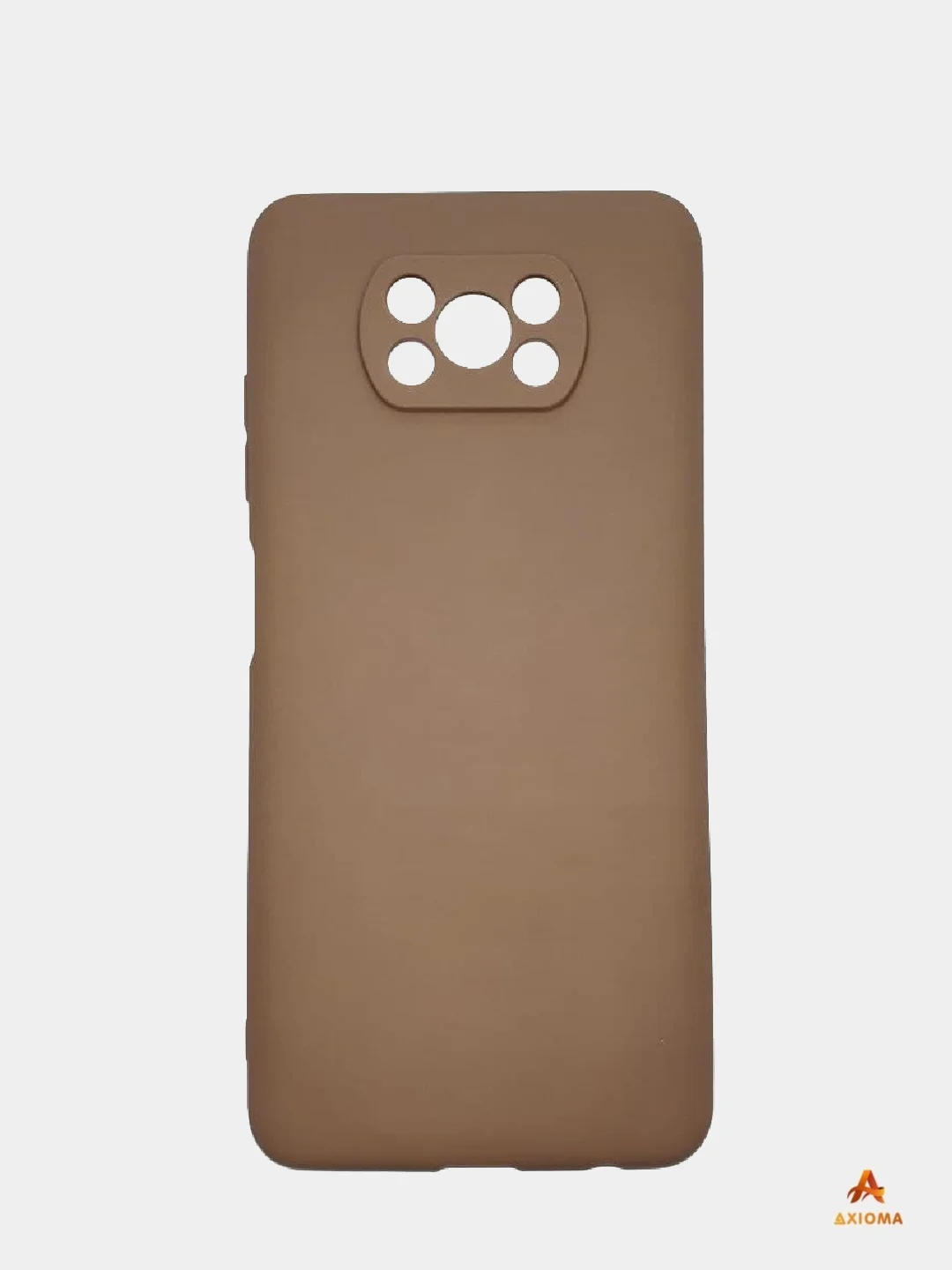 Коричневый xiaomi Poco X3 чехол силиконовый цветной