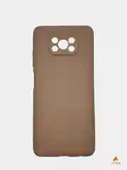 Коричневый xiaomi Poco X3 чехол силиконовый цветной