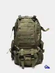 Хаки рюкзак 45-50 л туристический, спортивный, военный, тактический, штурмовой, непромокаемый