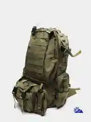 Хаки рюкзак 45-50 л туристический, спортивный, военный, тактический, штурмовой, непромокаемый