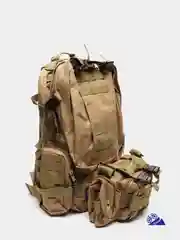 Хаки рюкзак 45-50 л туристический, спортивный, военный, тактический, штурмовой, непромокаемый