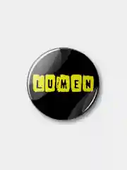 Черный значок Lumen, 37 мм