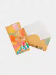 Коралловый меланж конверт-открытка для денег "С Днём Рождения"