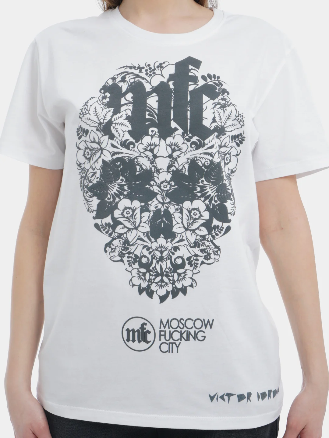 Футболка с принтом Skull Moscow