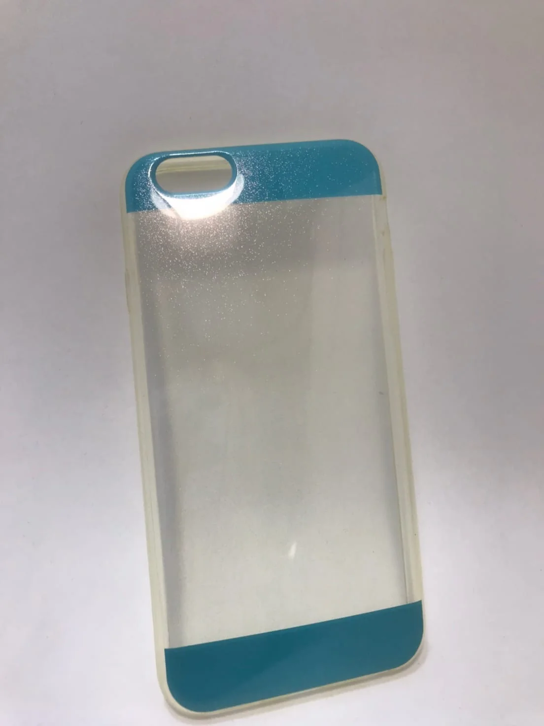 Голубой защитный силиконовый чехол для iPhone 6/ 6s, с яблоком