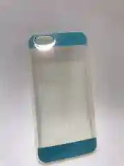 Голубой защитный силиконовый чехол для iPhone 6/ 6s, с яблоком