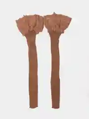 Чулки в мелкую сеточку с ажурной резинкой