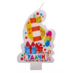Свеча в торт "Цифра 0", "Цифра 3", "Цифра 6"