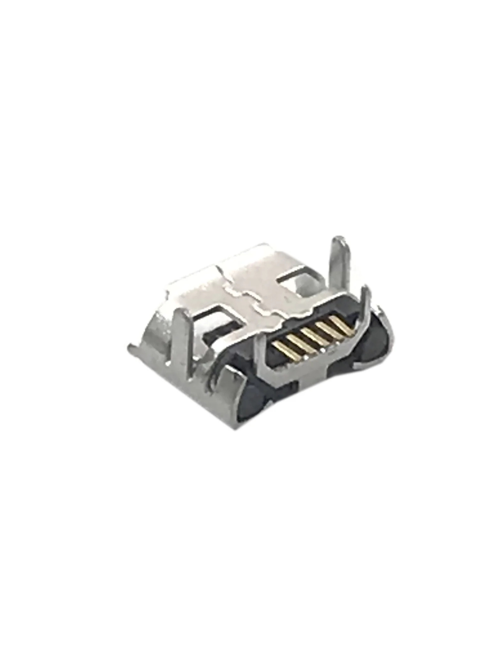 10 штук Гнездо micro-USB 5конт smd (нижнее крепление, 4 крепежа в плату)